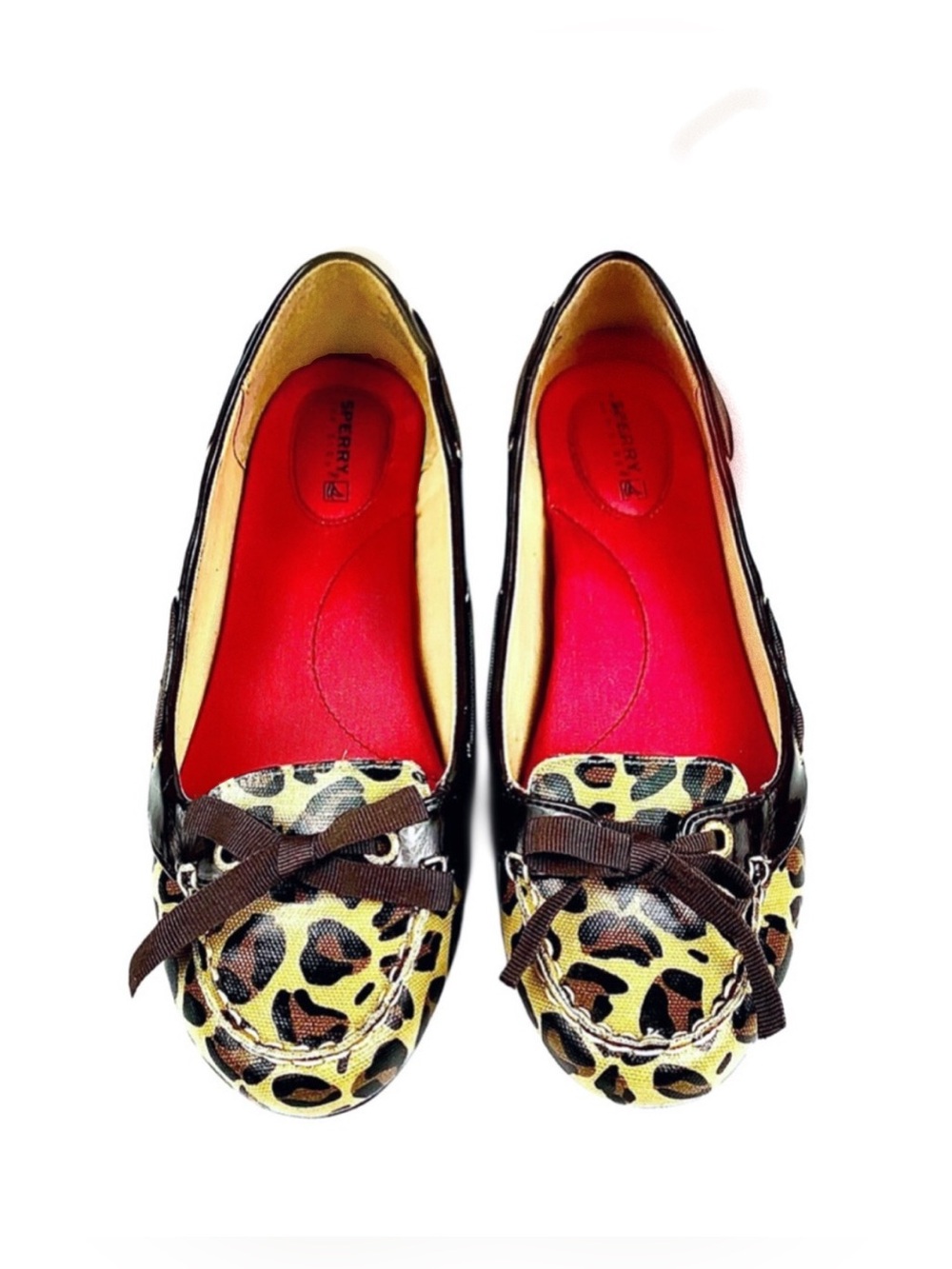 Sperry Womens Leopard Print Flats Size 8